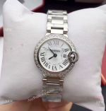 Swiss Quality Copy Ballon Bleu Cartier 28mm Stainless Steel Watch 